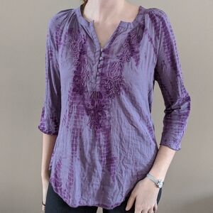 Vintage America purple tunic blouse with buttons